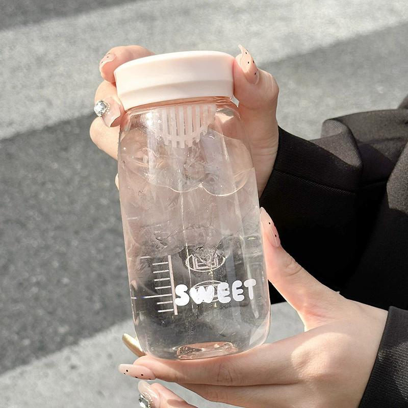 300ML Mini Liten Kapacitet Vattenflaska Bärbar Fickmugg Med Te-sil Återanvändbar Plast Dricksmugg Drop Värmetålig