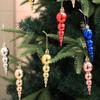 6pcs Painted Christmas Gourd String Pendant Reusable Xmas Tree Ornaments  Wedding Party