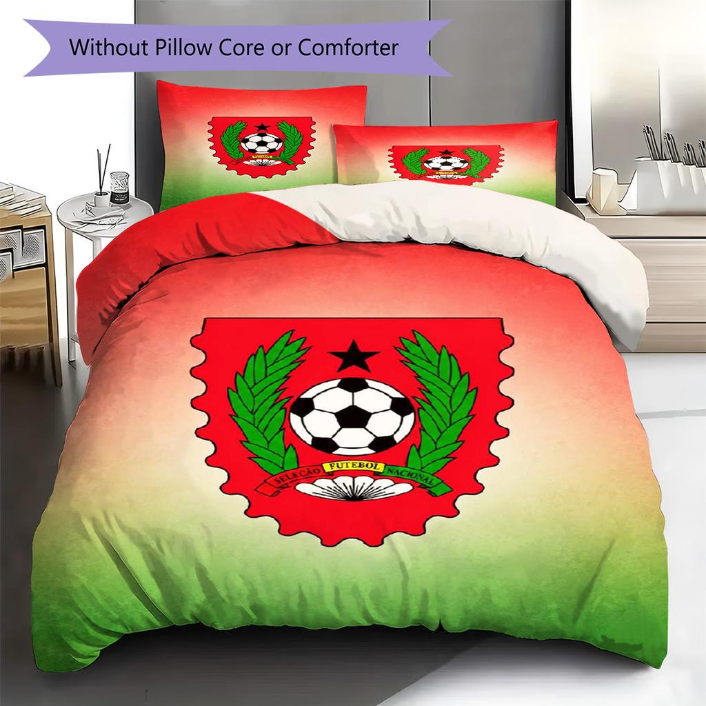 Guinea Bissau Pattern Bedding Set Quilt Cover Pillowcase Home Decor Gift (1 * duvet cover + 2 * pillowcase, without core)