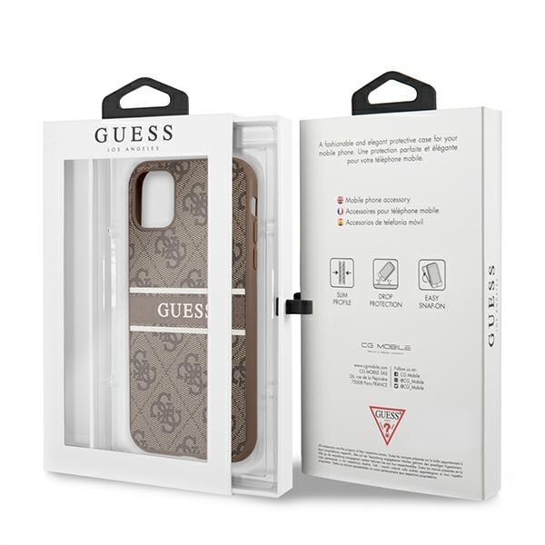 Guess Guhcn614Gdbr Iphone 11 / Xr 6,1Brązowy/Brown Hardcase 4G Stripe