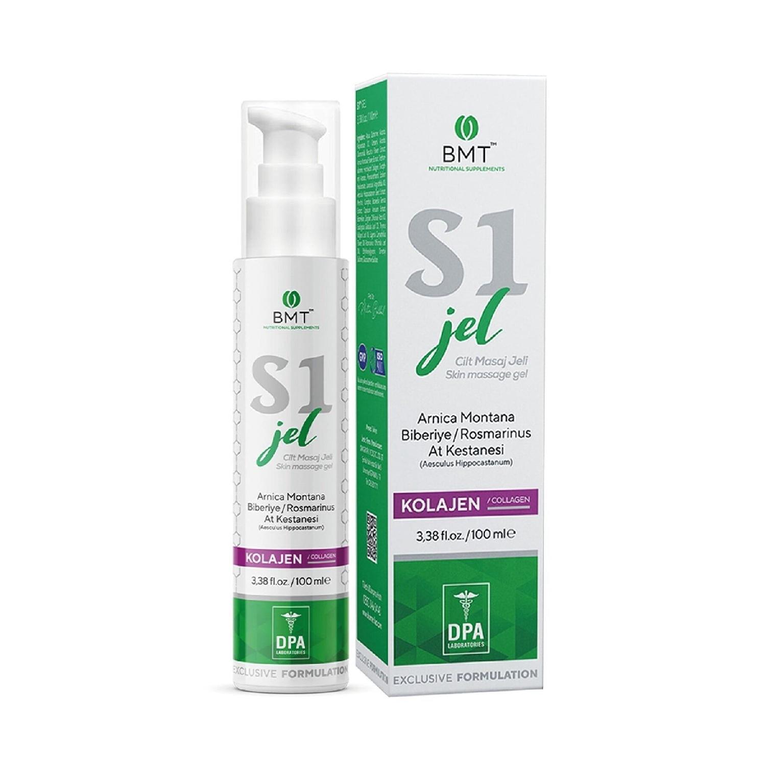 

S1 Massage Gel 100 Ml Glucosamine Collagen Bromelain Hyaluronic Acid Condroitin Boswellia Calpoor Cream