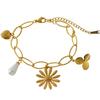 Stylish Multi Charm Bracelet Multi Pendant Bracelet with Flower and Heart Details Elegant Wrist Chain Jewelry