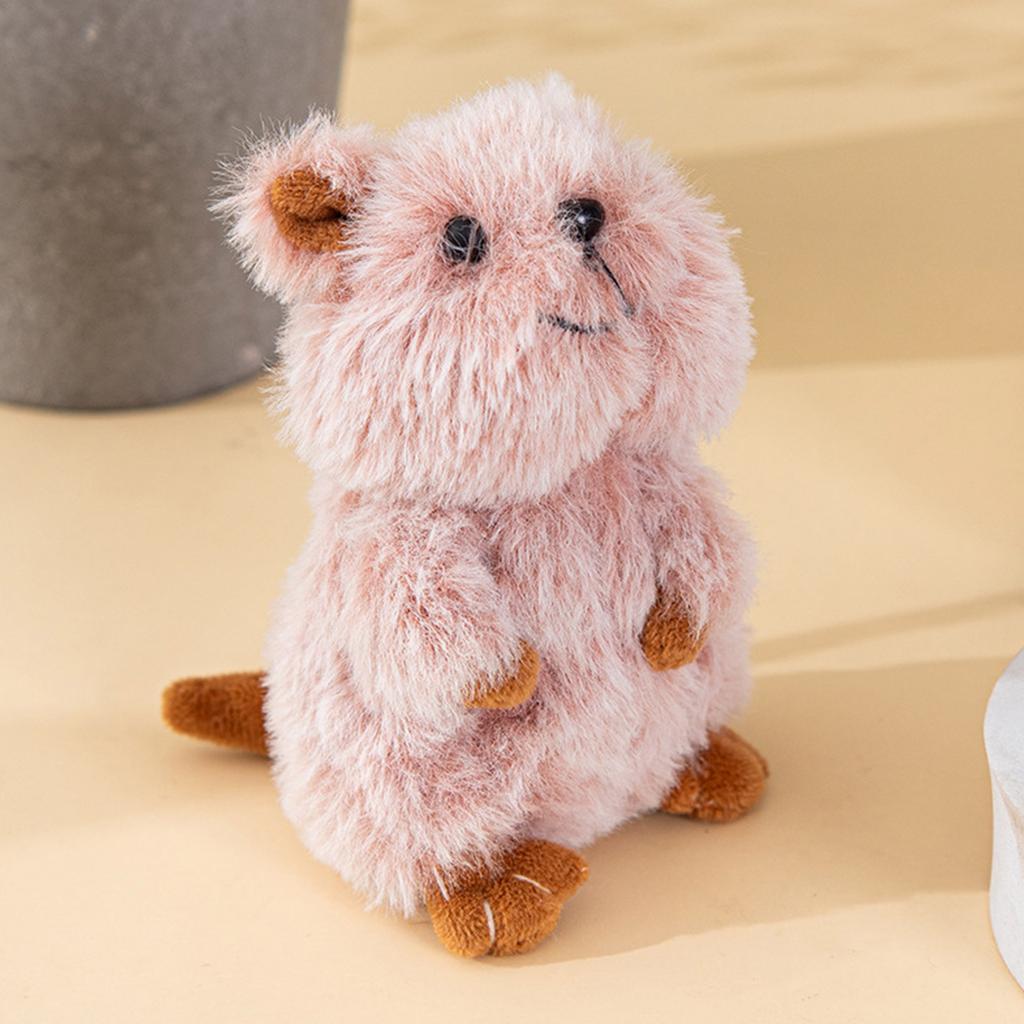 Cute Cartoon Kangaroo Keychain Plush Stuffed Animal Doll Pendant Keyring Bag Charm Backpack Decoration Car Key Holder