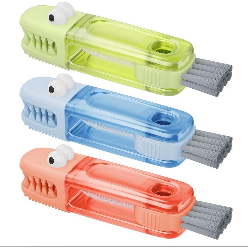 3pcs Cup Lid Gap Cleaning Brush Set, Multifunctional Bottle Cleaning Brush, Silicone Cup Lid Gap Cleaner