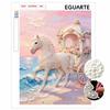 Frameless DIY Pearl Bead Painting Kit Cinderella Carriage Horse Pattern Creative Relaxing Craft Canvas Home Decor Adult Gift