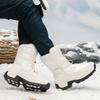 Botas de neve masculinas de inverno, botas femininas impermeáveis de sola alta, botas superquentes de pelúcia, moda ao ar livre, botas pretas de casal, tamanho 36-46