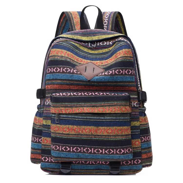 Schultaschenins Vintage Mode Campus Schultasche Weiblich Ethnisch Stil High School Schüler Mittelschule Rucksack Vielseitiger Freizeitrucksack