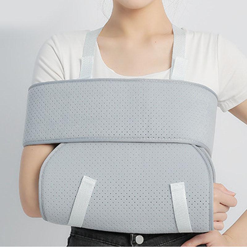 Arm Brace Sling Elbow Support Shoulder Immobilizer for Broken Fractured Arm Injury Sprain Pain Relief Strap серый