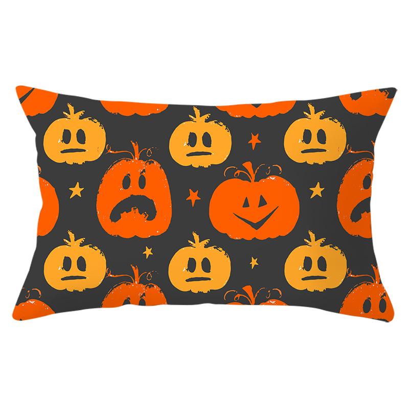 

New Halloween Cartoon Series Peach Skin Waist Pillowcases Throw Pillowcases Wish Back Pillow Cases 30 * 50Cm (excluding pillow core)