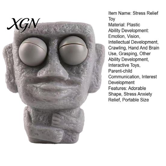 Stress Reducer Toy Popping Eye Rock Man Squeeze Anxiety Relief Watermelon Pinch Gadget Sensory Soft Ball Cabbage Dog