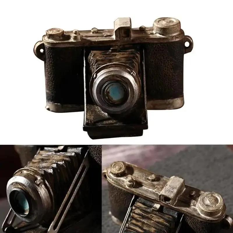 1 Pcs Retro Camera Model Display Desktop Resin Crafts Office Decorations Home Living Room Imitation Chic Bar Mini Antique