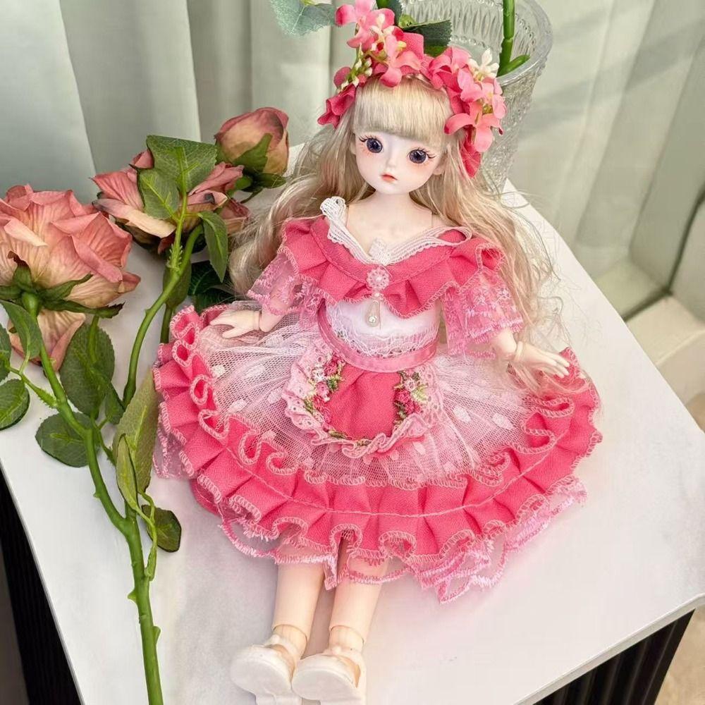 Attractive Eyes Princess Dress Up BJD Dolls Princess Makeup Ball Joint Doll Birthday Gift