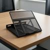 Metal Laptop Stand with Mesh Deck Foldable Height-Adjustable