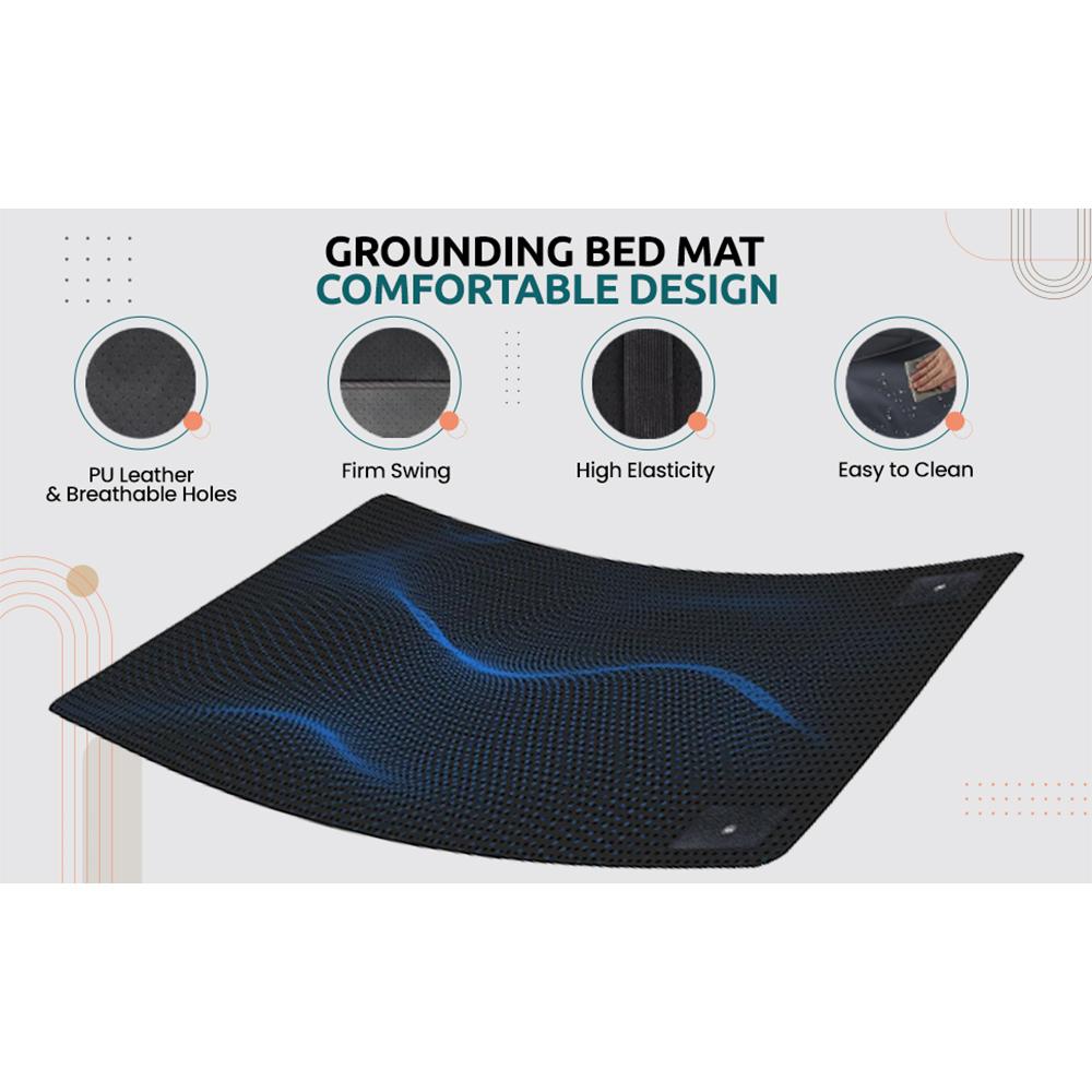 Grounding Mat for Bed 27x60 Inch Anti Slip Earthing Mat with 4.6ft Cord for Bed Chair Yoga Relaxing Sleeping and Working