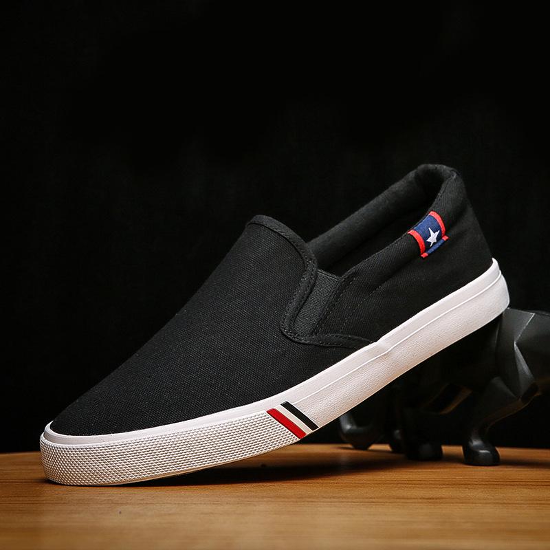 

Spring Men s XL Canvas Slip-on Shoes - Korean Style Trendy Casuals 39