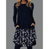 JPNTKY Moda Autunno Inverno Manica Lunga Girocollo Abiti Casual
