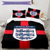Set Copripiumino con Stampa Stemma Calcio Inghilterra – include 1 copripiumino e 2 federe coordinate Arredo Camera da Letto Regali di Natale