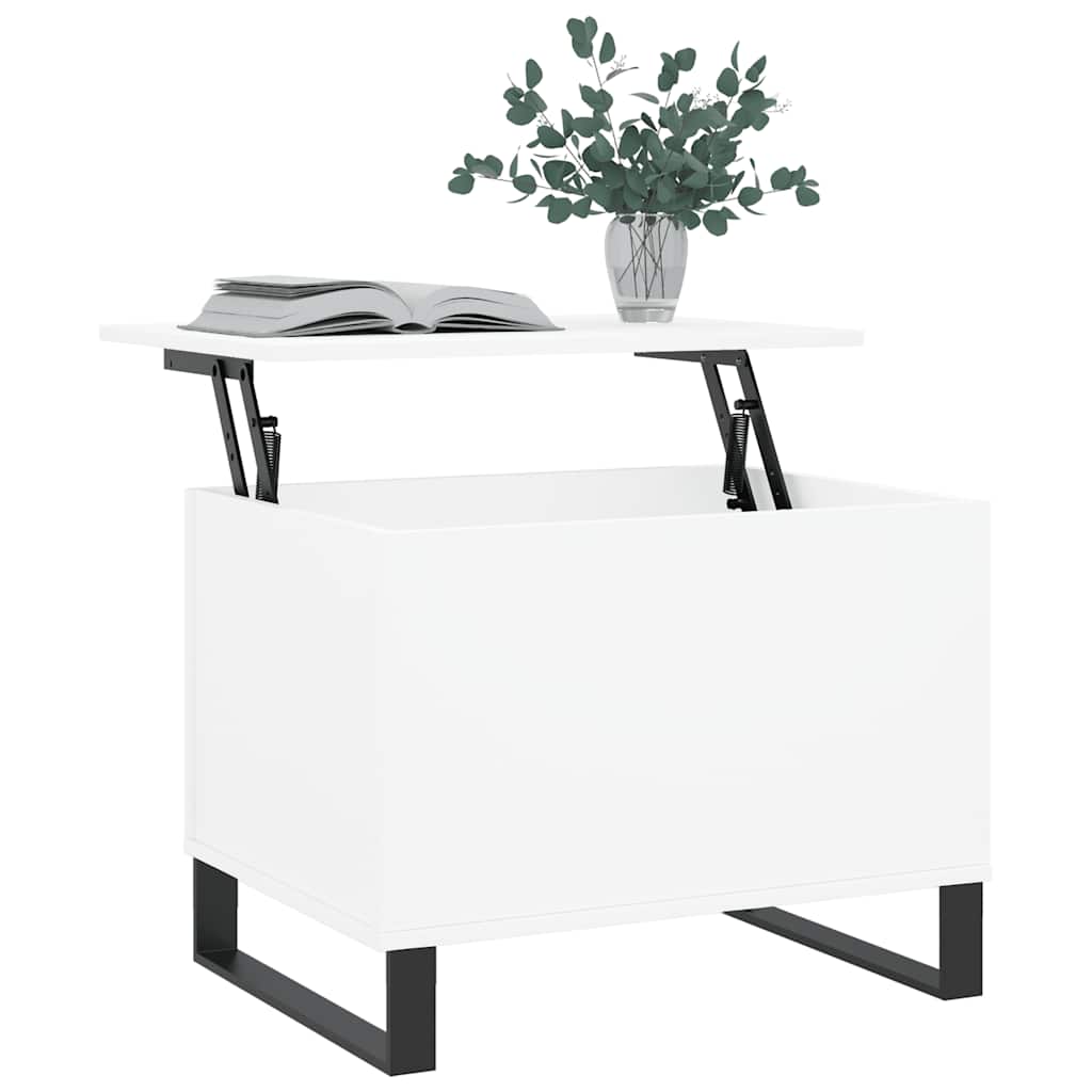 Vidaxl Stolik Kawowy, Biały 60X44,5X45 Cm, Materiał Drewnopochodny