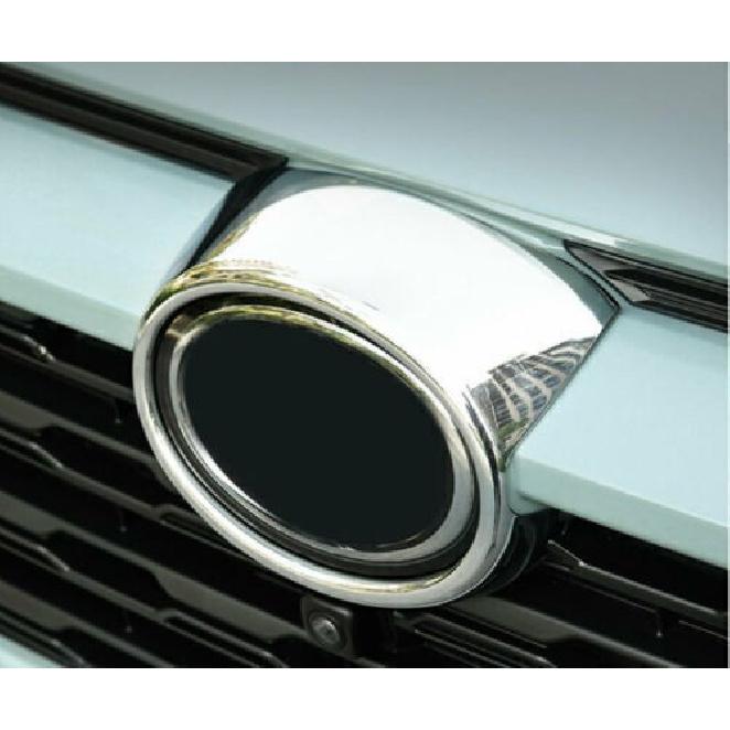For Toyota RAV4 2019-2022 shiny Chrome Front grille Emblem Badge Ring Cover Trim