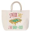 Beach Bag - PLANETEE - Foosball I Can't - Rope Handle - Large Size - Multicolored Cotton