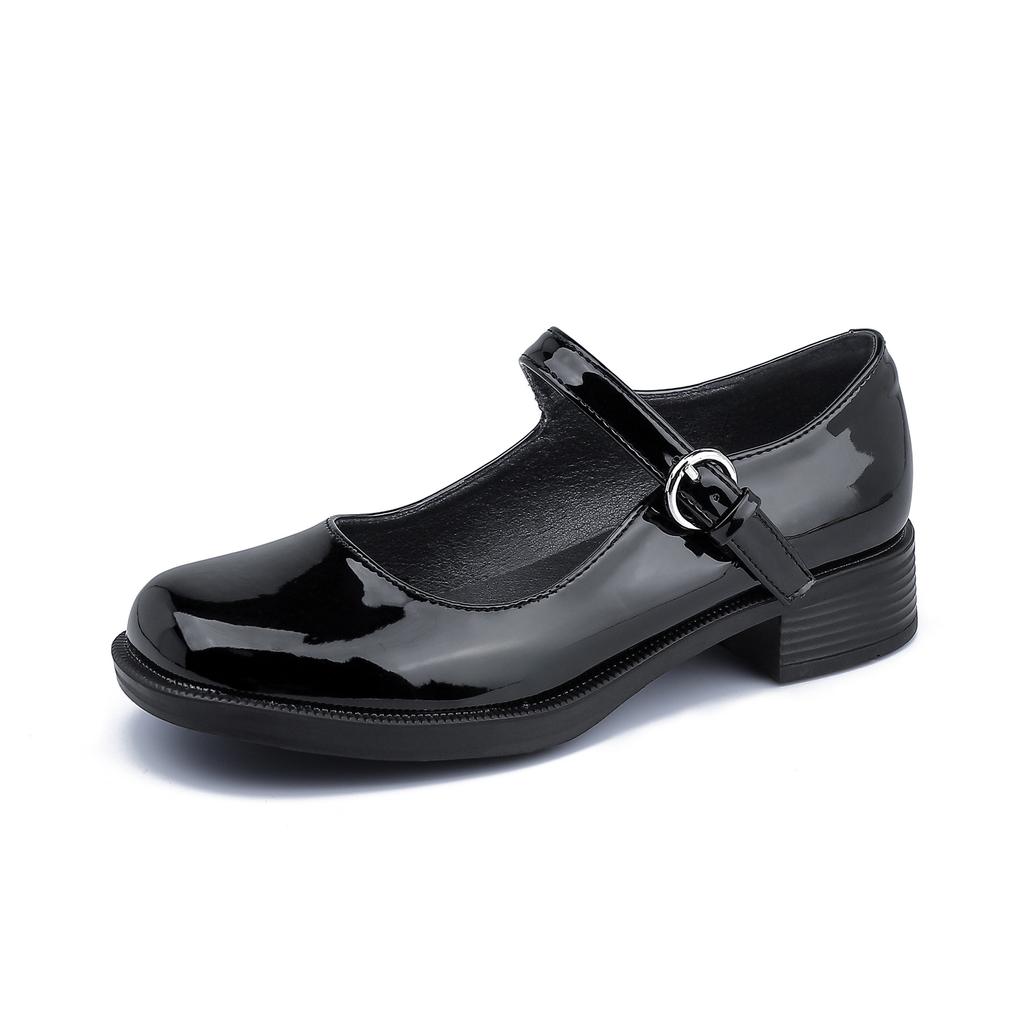 Grape mother Mary Jane shoes women's 2025 spring school style jk uniform leather shoes women's small height single shoes look thin