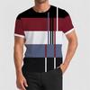 Men Simple Fashion Short Sleeve 3D Printed T-shirts Loose Breathable Business O Neck Tees