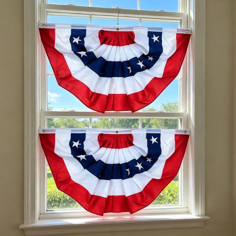 2 Pack Country Theme Display Flags Red White Blue Outdoor Decoration For July quarter Memorial Day And Veterans Day