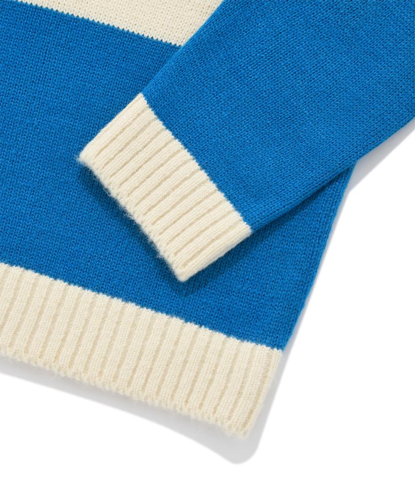 VISION STREETWEAR Vsw Washable Stripe Polo Knit Blue