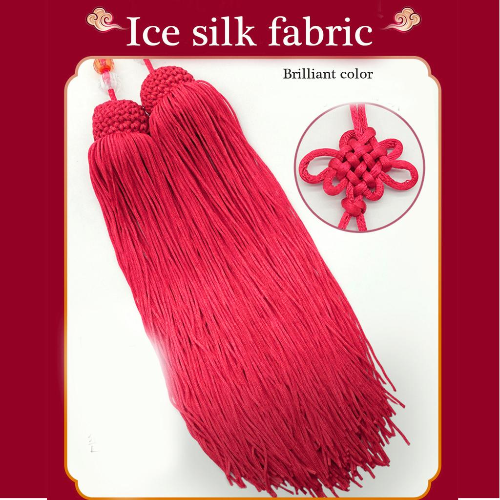 Multipurpose Chinese Kungfu Swords Tassels Elegant Ice Silk Designs Accessory for Martial Arts and Cultural Displays