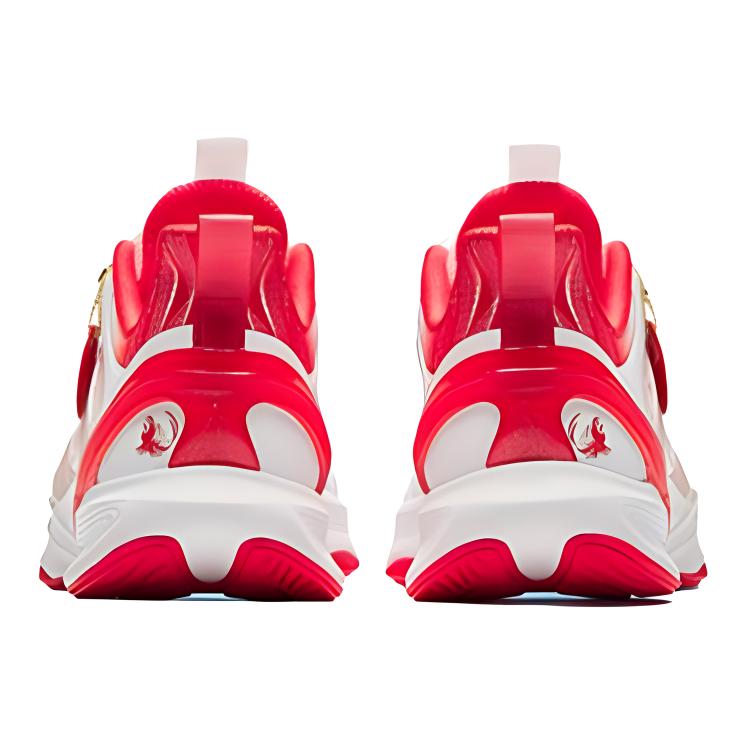Anta Kids Comfortable Physical Fitness Non-Slip Durable Low-Top Running Shoes Kids Sneaker White Red 322435514R-2