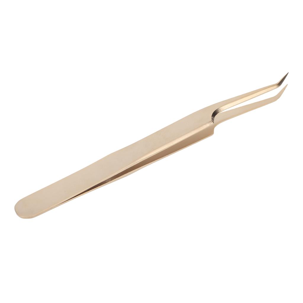 Wimpernpinzette aus Edelstahl, professionelle Wimpernverlängerungspinzette zum Auftragen für Nagelperle