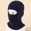 Balaclava Collar Hat 1-Hole Women Winter Cap Knitted Hats Men Beanies Hat Full Face Cover