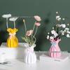 Elegant Imitation Ceramic Plastic Vase for Artificial Flowers - Handmade DIY Ornaments for Floral Arrangements