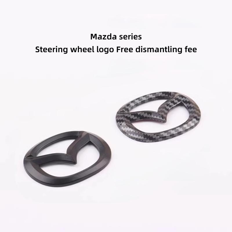 ABS Car Steering Wheel Center Emblem Stickers Accessories For Mazda 3 6 2 5 CX-5 CX-30 CX-50 CX-90 CX-8 BT-50 CX-80 CX-70 MX-30 XDTGZE