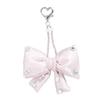 Adorable Rhinestones Bows Keyring Bag Decoration Fabric Multifunctional Keychain Portable Daily Essential