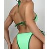 New Wrinkled Crinkled Splicing Bikini Female Swimsuit Women Swimwear Two-pieces Bikini Set Padded Bather Bathing Suit Swim