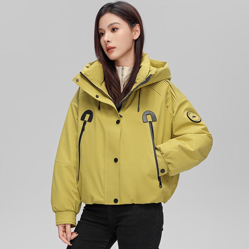 

HY&CO Women s Short Hooded Duck Down Puffer Jacket M