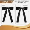 2 Pack Western Ties For Men Kentucky String Tie Clip On Bow Ties Colonel Sanders Black Cowboy Bow Tie Party Black One Size