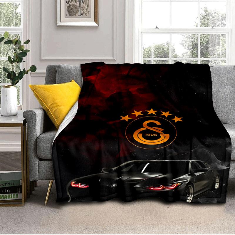 Coperta con Stemma del Galatasaray Calcio Adatta per Divani, Letti, Uffici e Campeggio - Regalo Perfetto per Halloween Natale