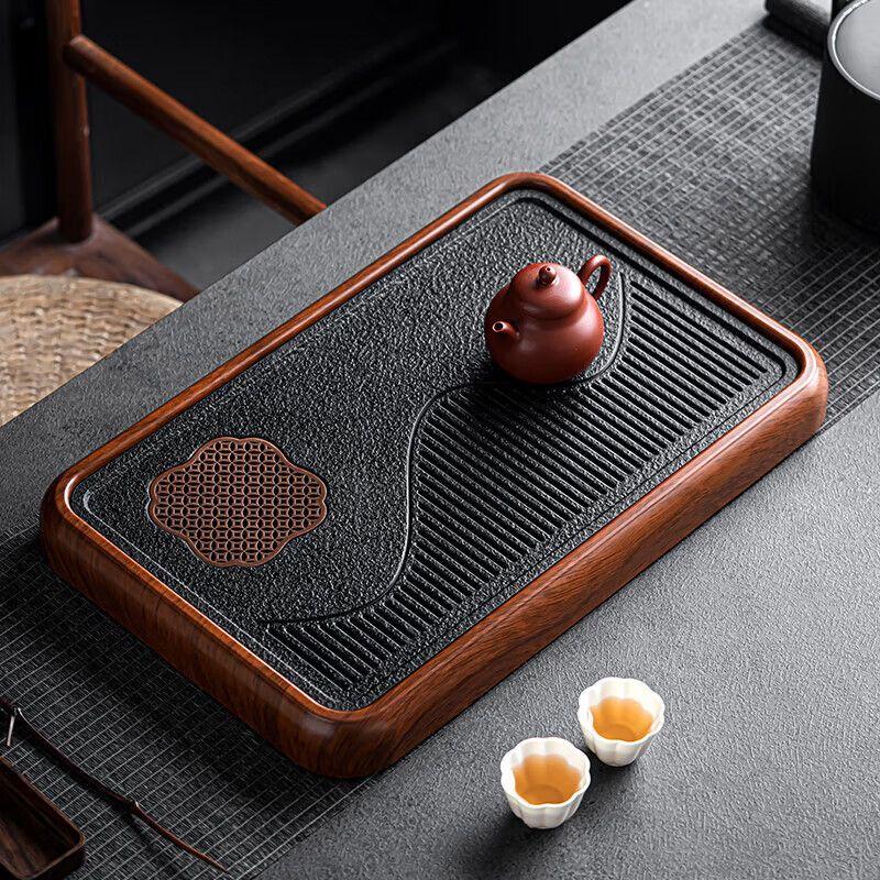 Цяньюй Меламиновый Прямоугольный Чайный Поднос с Дренажем