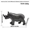 Nordic Creative New Colorful Rhino Ornaments Home Living Room Office Desktop Animal Resin Craft Decoration
