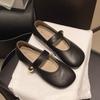 Flat Single Shoes Women's New Spring and Summer Mary Jane Shoes Gentle Wind Evening Shoes Small Leather Shoes Doudou Shoes