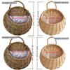 Pastoral Rattan Planter Basket Wall Hanging Woven Vase Storage Container Flower Pot  Indoor Outdoor