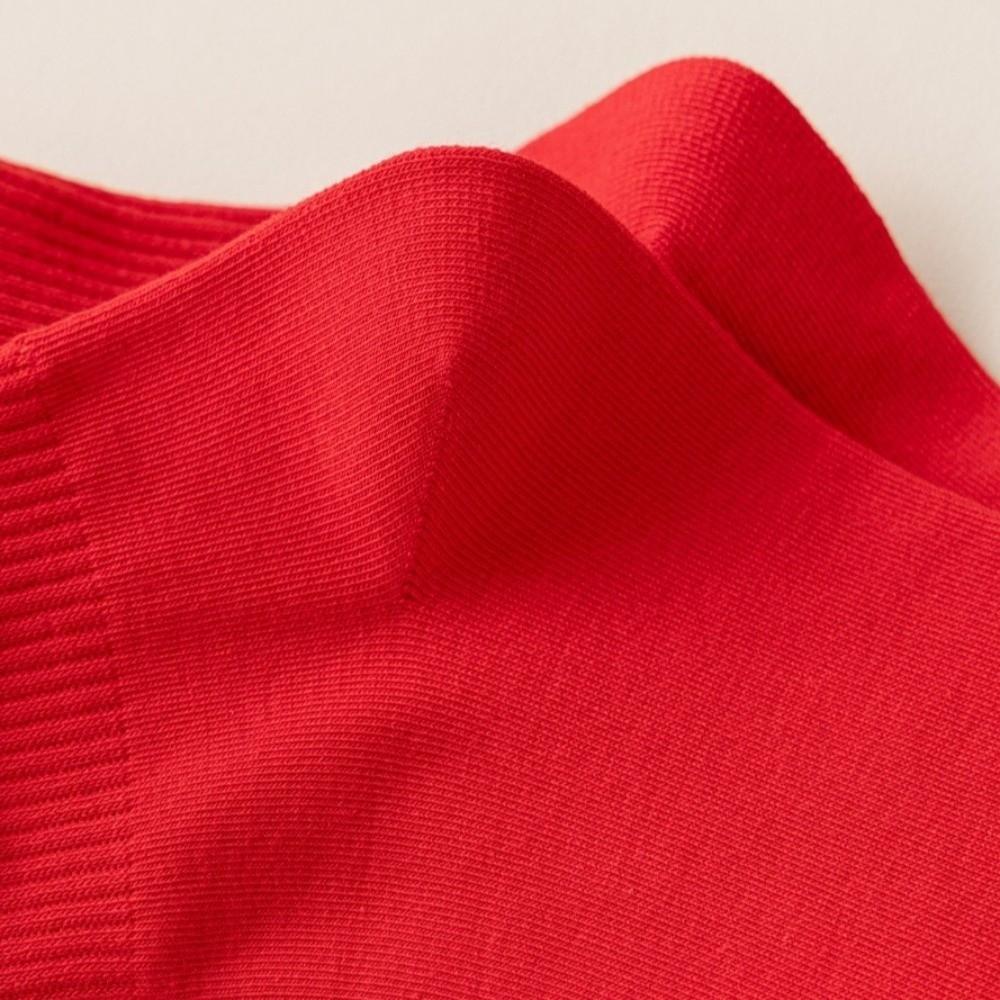 Cartoon Pony New Year Tube Socks Mid Calf Red Cotton Socks Funny Zodiac Year Socks  Winter Autumn