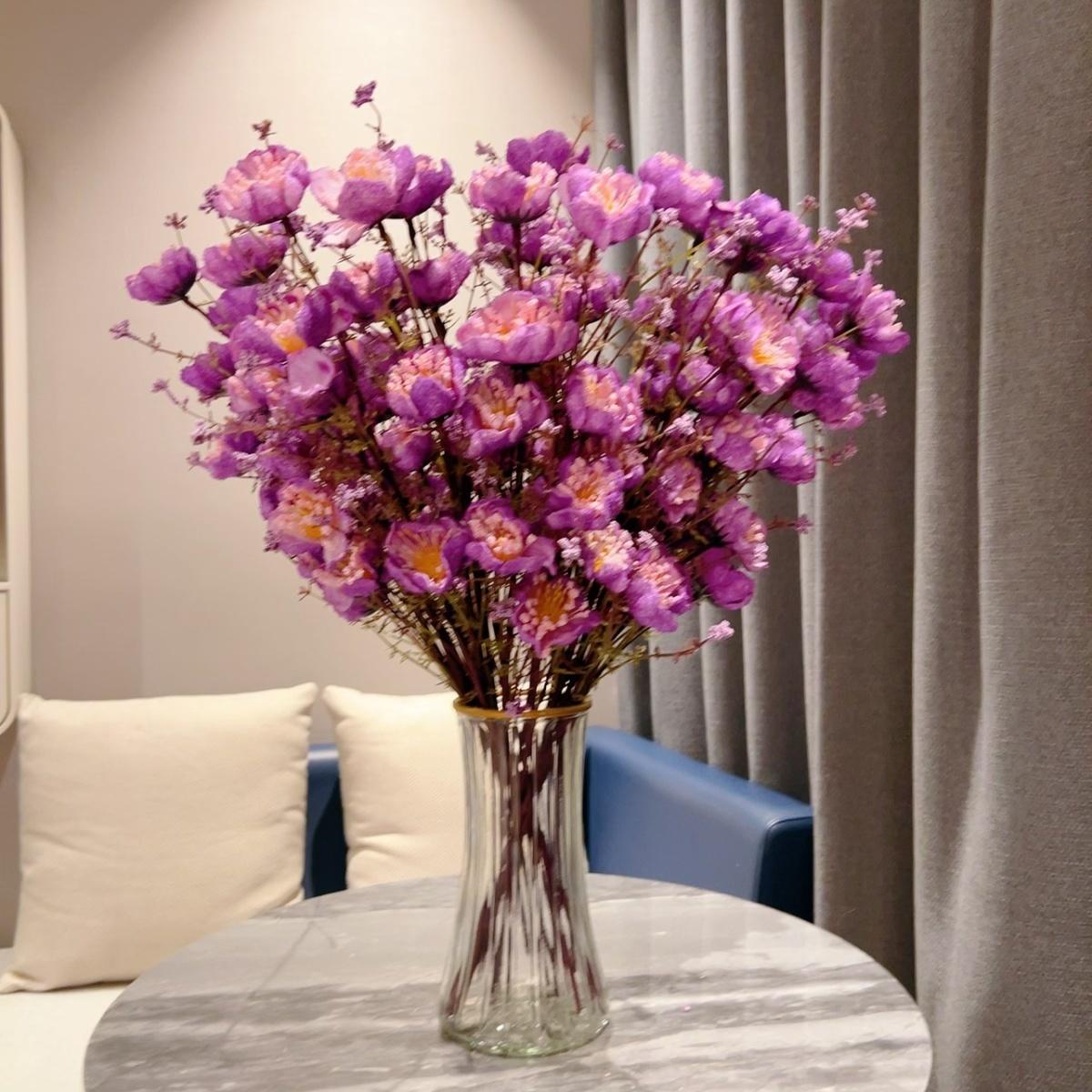 

Искусственные цветочные украшения азалия гостиная обеденный стол украшение из сухоцветов букет цветочная композиция украшение для дома (без учета вазы) 6 pieces 30 flowers серый