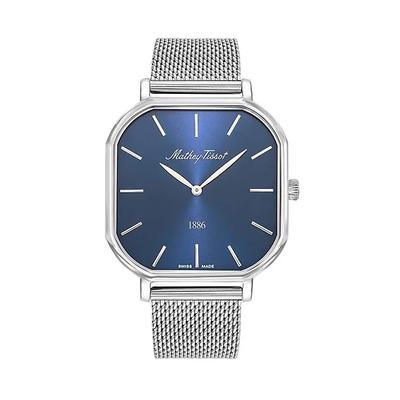 Ceas pentru bărbați Monsoon Square din oțel inoxidabil cu cadran albastru cu quartz H7917ABU