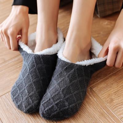 Winter Dicke Woll Socken Frauen Verdicken Warme Hause Schlafzimmer Socken Hausschuhe Männer Nicht-slip Fuß Wärmer Schnee Socken Calcetines mujer