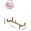 3pcs/set (1pc Rack + 2pcs Bowl) Non-Slip Ceramic Double Pet Food Bowl for Cats and Dogs - Prevents Spills and Slips