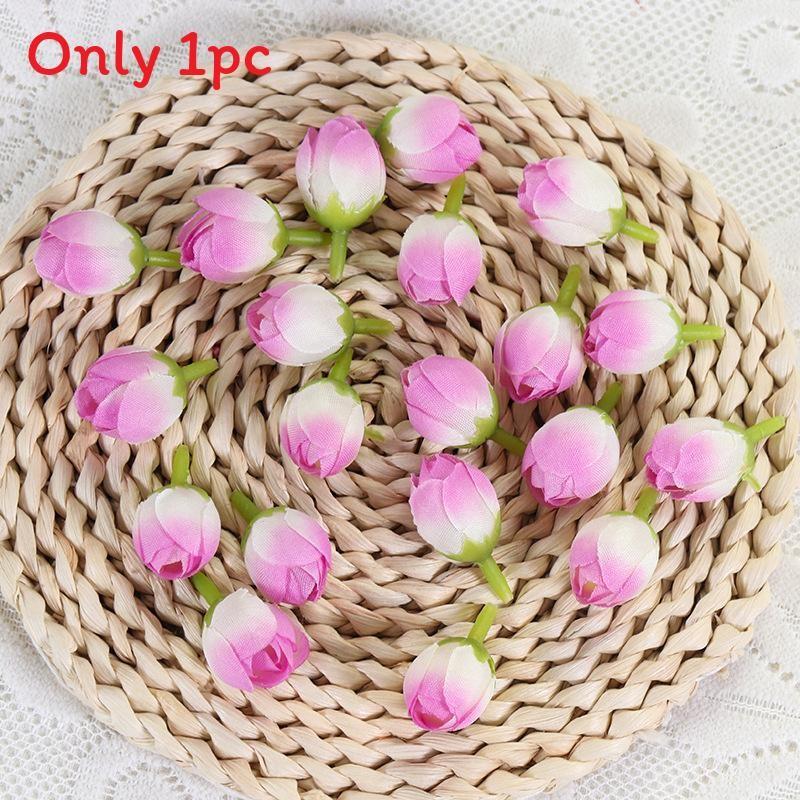 Sztuczne pąki róż jedwabnych do samodzielnego tworzenia bukietów ślubnych, dekoracji domowych, artykuły rzemieślnicze