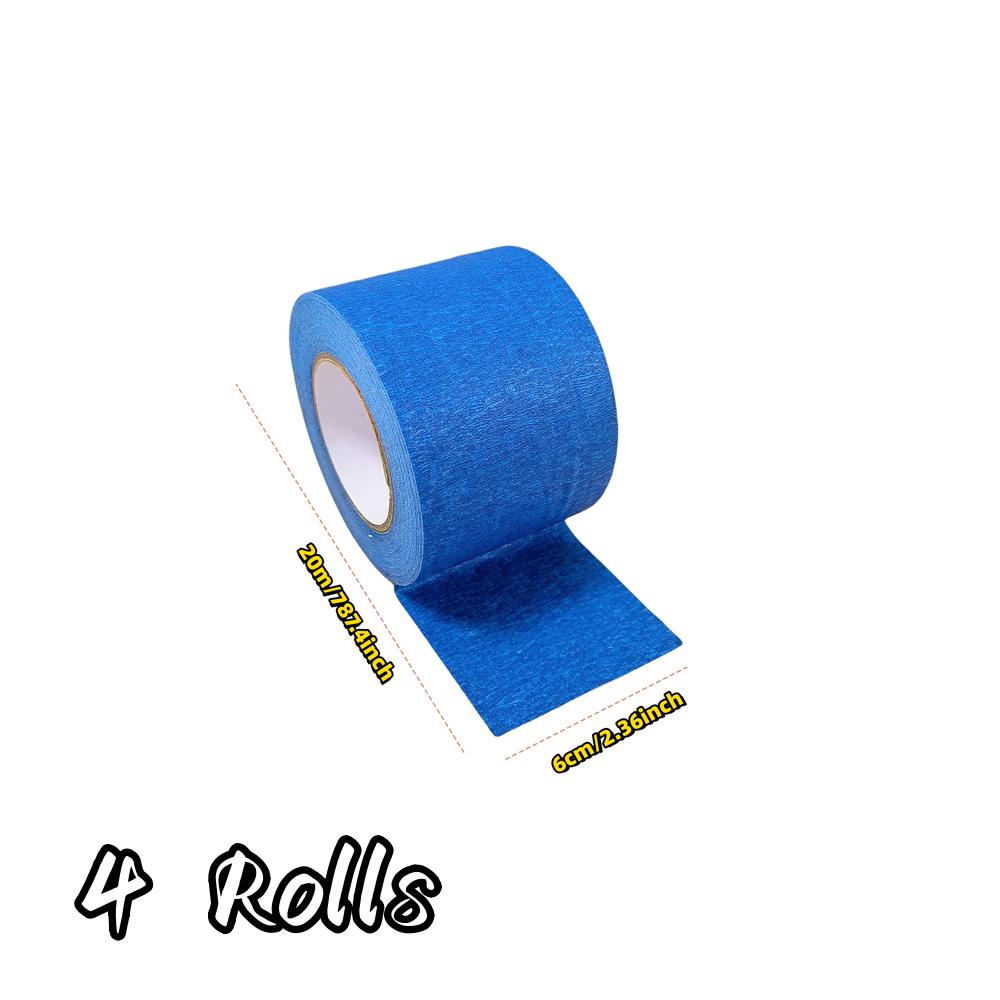 4 Rolls/Set Blue Heavy Duty Painter's Masking Tape Weather Resistant For Indoor Outdoor Painting Projects No Residue Left Tape